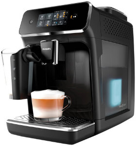 Кофемашина PHILIPS EP2231/40,1850 Вт, 15 бар, объем 1,8 л, емкость д/зерен 250 г, авто капучинатор, черная