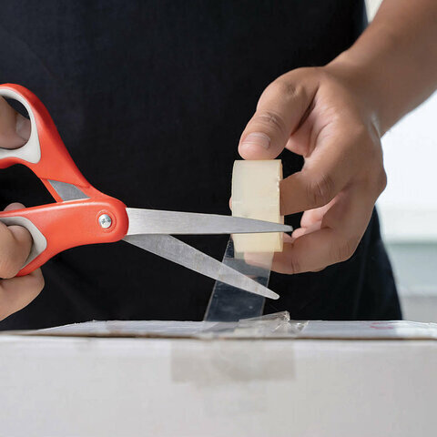 Клейкие ленты 12 мм х 10 м канцелярские BRAUBERG, комплект 12 шт., прозрачные, гарантированная длина, 223122