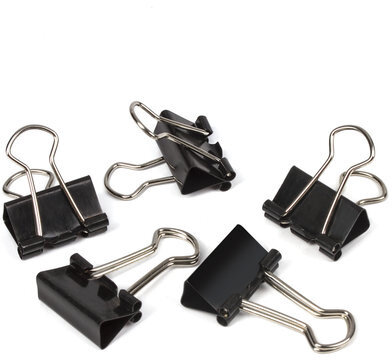 Зажимы для бумаг STAFF "EVERYDAY", КОМПЛЕКТ 12 шт., 19 мм, на 60 листов, черные, картонная коробка, 224606