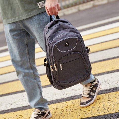 Рюкзак BRAUBERG для старших классов/студентов/молодежи, "Осень", 30 литров, 46х31х18 см, 225518