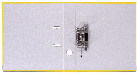 Папка-регистратор, покрытие пластик, 50 мм, ПРОЧНАЯ, с уголком, BRAUBERG, желтая, 226593