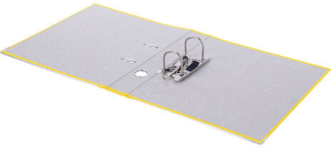 Папка-регистратор, покрытие пластик, 50 мм, ПРОЧНАЯ, с уголком, BRAUBERG, желтая, 226593