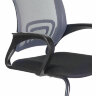 Кресло для приемных и переговорных BRABIX "Fly CF-100", серое/черное, 532089