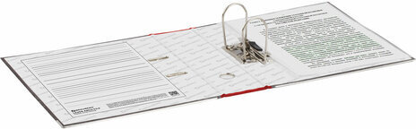 Папка-регистратор BRAUBERG, усиленный корешок, мраморное покрытие, 80 мм, с уголком, красная, 228029