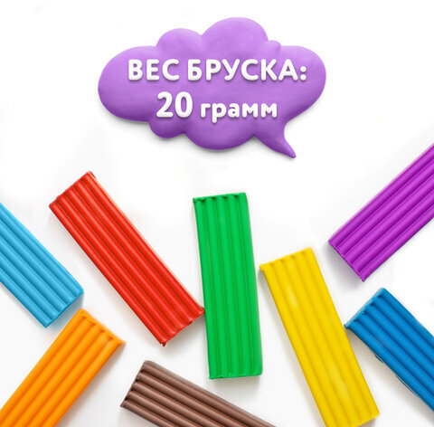 Пластилин классический ЮНЛАНДИЯ "ВЕСЁЛЫЙ ШМЕЛЬ", 18 цветов, 360 грамм, стек, ВЫСШЕЕ КАЧЕСТВО, 106432