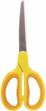 Ножницы BRAUBERG "Original", 185 мм, оранжево-желтые, ребристые резиновые вставки, 236451