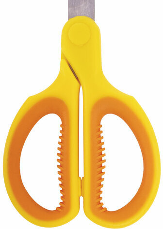 Ножницы BRAUBERG "Original", 185 мм, оранжево-желтые, ребристые резиновые вставки, 236451