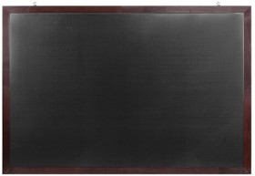 Доска для мела магнитная 100х150 см, черная, деревянная окрашенная рамка, Россия, BRAUBERG, 236895