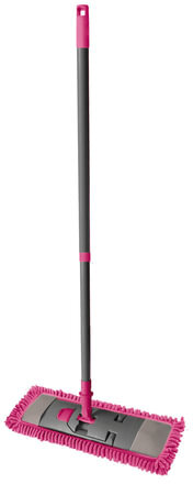 Швабра с флаундером 40 см, телескопический черенок 130 см, еврорезьба, МОП микрофибра (ТИП К), YORK &quot;Salsa&quot;, 81300