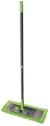 Швабра с флаундером 40 см, телескопический черенок 130 см, еврорезьба, МОП микрофибра (ТИП К), YORK "Salsa", 81300