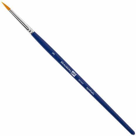 Кисти художественные набор 3 шт., синтетика (круглые № 1, 2,3), BRAUBERG ART DEBUT, 201041