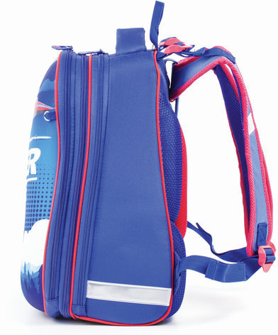 Ранец BRAUBERG EXTRA, 2 отделения, анатомическая спинка, дополнительный объем, для мальчиков, "Истребитель", 39х28х19 см, 227844