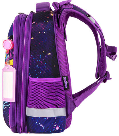 Ранец ЮНЛАНДИЯ EXTRA, с дополнительным объемом, "Colorful butterfly", 38х29х18 см, 270674