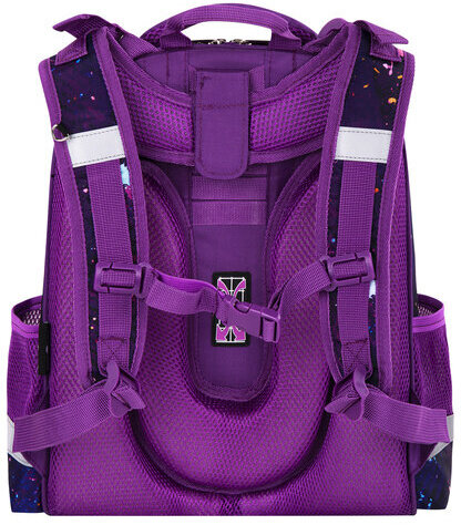 Ранец ЮНЛАНДИЯ EXTRA, с дополнительным объемом, "Colorful butterfly", 38х29х18 см, 270674