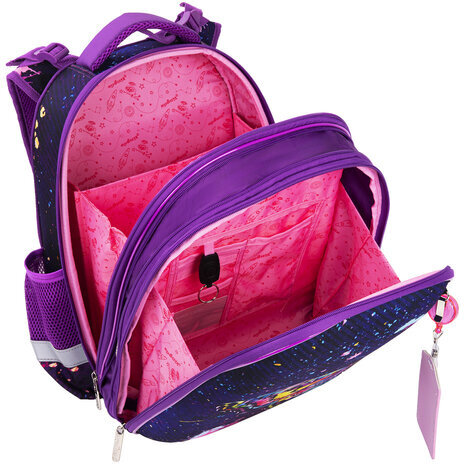 Ранец ЮНЛАНДИЯ EXTRA, с дополнительным объемом, "Colorful butterfly", 38х29х18 см, 270674