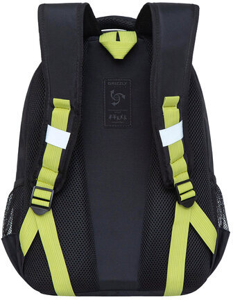 Рюкзак GRIZZLY школьный, анатомическая спинка, 2 отделения, для мальчиков, "SQUAD", 39х28х19 см, RB-254-3/2