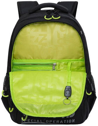 Рюкзак GRIZZLY школьный, анатомическая спинка, 2 отделения, для мальчиков, "SQUAD", 39х28х19 см, RB-254-3/2