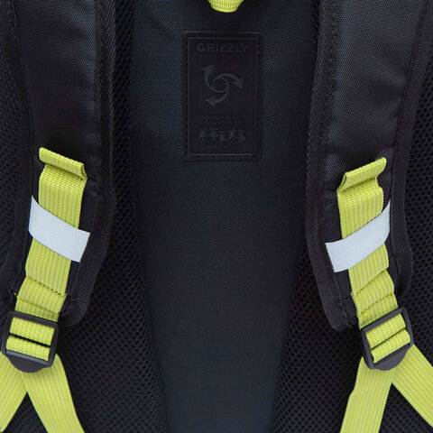 Рюкзак GRIZZLY школьный, анатомическая спинка, 2 отделения, для мальчиков, "SQUAD", 39х28х19 см, RB-254-3/2