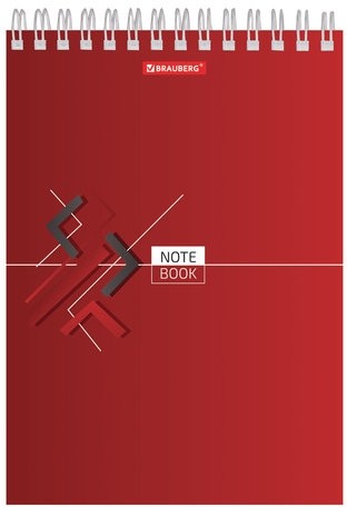 Блокнот А5 (146х205 мм), 80 л., гребень, картон, жесткая подложка, клетка, BRAUBERG, "Стильный", 129818