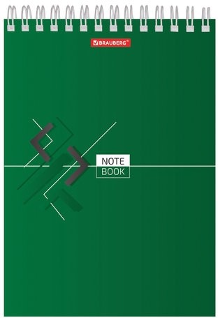 Блокнот А5 (146х205 мм), 80 л., гребень, картон, жесткая подложка, клетка, BRAUBERG, "Стильный", 129818