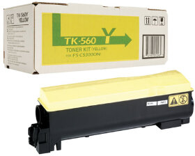 Тонер-картридж KYOCERA (TK-560Y) FS-C5300DN/5350DN, желтый, оригинальный, ресурс 10000 страниц