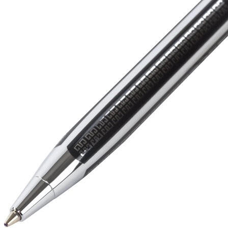 Ручка подарочная шариковая GALANT "Olympic Chrome", корпус хром с черным, хромированные детали, пишущий узел 0,7 мм, синяя, 140614