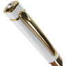 Ручка подарочная шариковая GALANT "Mont Pelerin", корпус золотистый с белым, золотистые детали, пишущий узел 0,7 мм, синяя, 141661