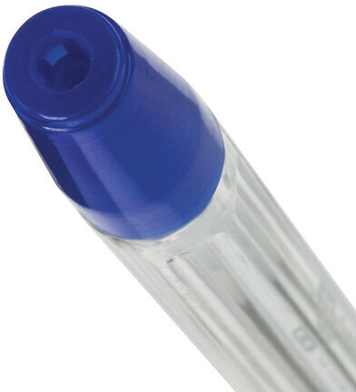 Ручка шариковая масляная с грипом BRAUBERG "i-Rite GT", СИНЯЯ, корпус прозрачный, узел 0,7 мм, 143300