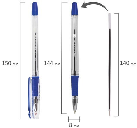 Ручка шариковая масляная с грипом BRAUBERG "i-Rite GT", СИНЯЯ, корпус прозрачный, узел 0,7 мм, 143300