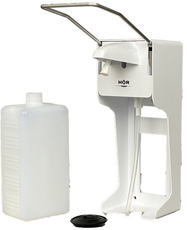 Дозатор локтевой для жидкого мыла и антисептика НАЛИВНОЙ, 1 л, с еврофлаконом, HOR, D004A