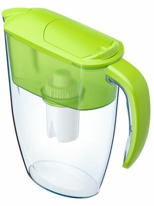 Кувшин-фильтр для очистки воды АКВАФОР "Реал В15", 2,9 л, со сменной кассетой, салатовый, 210156