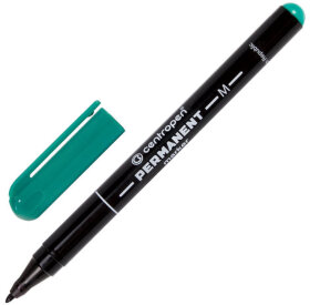 Маркер перманентный CENTROPEN 2846, ЗЕЛЕНЫЙ тонкий наконечник, 1 мм, 6 2846 9410