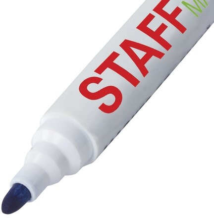 Маркер стираемый для белой доски СИНИЙ, STAFF "Manager" WBM-491, 5 мм, с клипом, 151492
