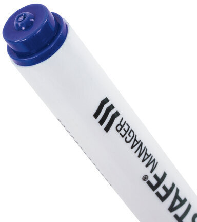 Маркер стираемый для белой доски на магните со стирателем, СИНИЙ, STAFF "Manager" WBM-002, 3 мм, 152004