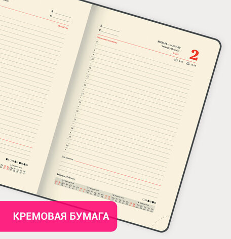 Ежедневник датированный 2025, А5, 151х213 мм, BRAUBERG "Note", под кожу, держатель для ручки, резинка-фиксатор, коричневый, 115929