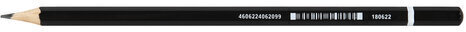 Карандаш чернографитный BRAUBERG, 1 шт., "Touch line", В, корпус черный, заточенный, 180622