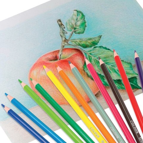 Карандаши цветные BRAUBERG PREMIUM, 12 цветов, трехгранные, грифель мягкий 3 мм, 181661