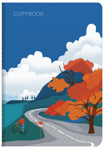 Тетрадь 40 л. в клетку обложка SoftTouch, бежевая бумага 70 г/м2, сшивка, А5 (147х210 мм), РЕКА, BRAUBERG, 403790