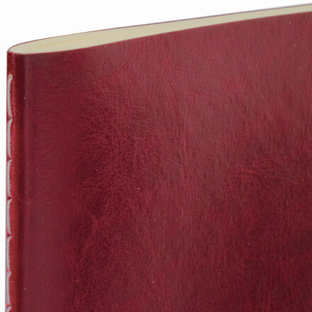 Тетрадь 48 л. в клетку обложка гладкий кожзам, сшивка, A5 (147х210мм), БОРДОВЫЙ, BRAUBERG VIVA, 403891