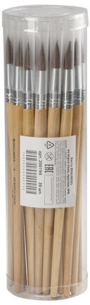 Кисть BRAUBERG, пони, круглая, № 8, 200194