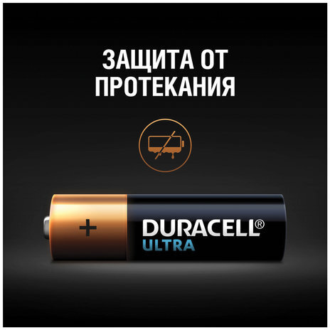 Батарейки КОМПЛЕКТ 2 шт., DURACELL Ultra, AA (LR06, 15А), алкалиновые, пальчиковые, блистер
