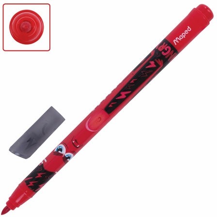 Фломастеры MAPED "COLOR PEP'S Monster", 12 цветов, смываемые, вентилируемый колпачок, 845400