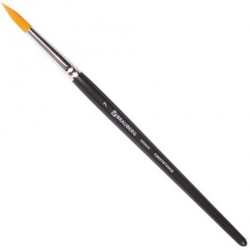 Кисть художественная проф. BRAUBERG ART CLASSIC, синтетика жесткая, круглая, № 7, короткая ручка, 200650