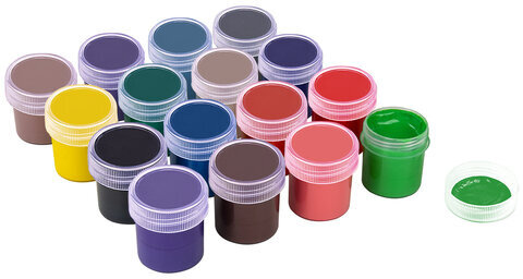 Гуашь BRAUBERG "АКАДЕМИЯ КЛАССИЧЕСКАЯ ЭКСТРА", 16 цветов по 20 мл, 192373