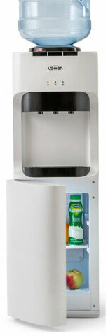 Кулер для воды VATTEN V45WKB, напольный, НАГРЕВ/ОХЛАЖДЕНИЕ КОМПРЕССОРНОЕ, 3 крана, холодильник, белый, 4928