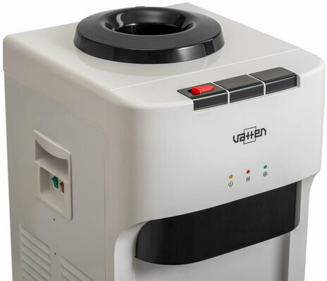 Кулер для воды VATTEN V45WKB, напольный, НАГРЕВ/ОХЛАЖДЕНИЕ КОМПРЕССОРНОЕ, 3 крана, холодильник, белый, 4928