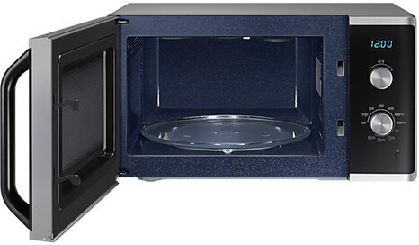 Микроволновая печь SAMSUNG MG23K3614AS/BW, объем 23 л, мощность 800 Вт, механическое управление, гриль, серебро