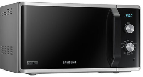 Микроволновая печь SAMSUNG MG23K3614AS/BW, объем 23 л, мощность 800 Вт, механическое управление, гриль, серебро