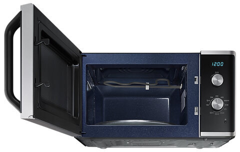 Микроволновая печь SAMSUNG MG23K3614AS/BW, объем 23 л, мощность 800 Вт, механическое управление, гриль, серебро