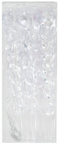 Украшение ёлочное "Сосульки акриловые", 12 шт., 11,5 см, ПВХ-бокс, ЗОЛОТАЯ СКАЗКА, 592147